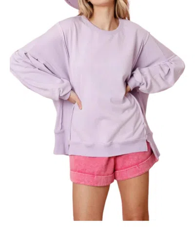 Fantastic Fawn It's A Girl Thing Oversized Sweatshirt In Lavender In Purple