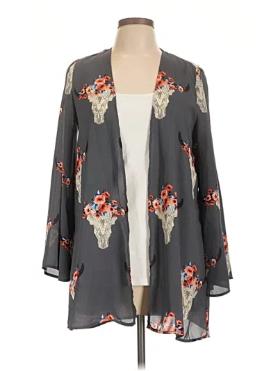 Pre-owned Fantastic Fawn Kimono In Gray