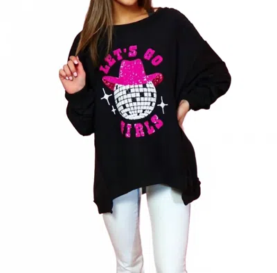 Fantastic Fawn Lets Go Girls Sweatshirt In Black
