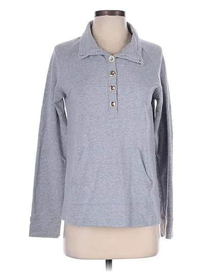 Pre-owned Fantastic Fawn Long Sleeve Top Gray Collared Neckline Tops