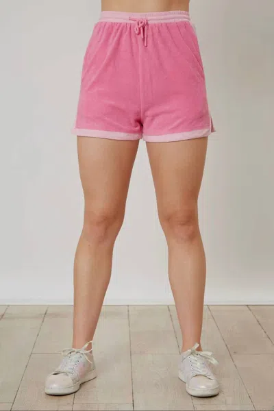 Fantastic Fawn Pink Towel Terry Sweatshorts