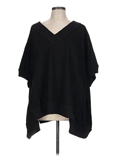 Pre-owned Fantastic Fawn Poncho In Black