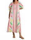 Fantastic Fawn Poplin Striped Maxi Dress In Multi In Multi