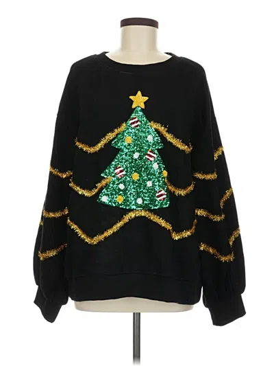Pre-owned Fantastic Fawn Pullover Sweater In Black