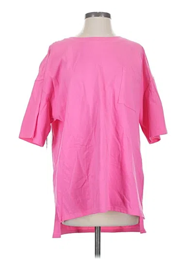 Pre-owned Fantastic Fawn Short Sleeve Blouse In Pink