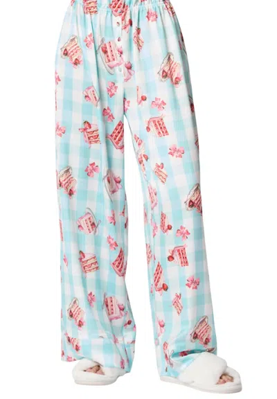 Fantastic Fawn Strawberry Cake Pajama Pants In Mint In Green