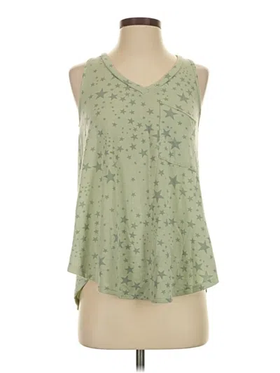 Pre-owned Fantastic Fawn Tank Top Green Halter Neckline Tops