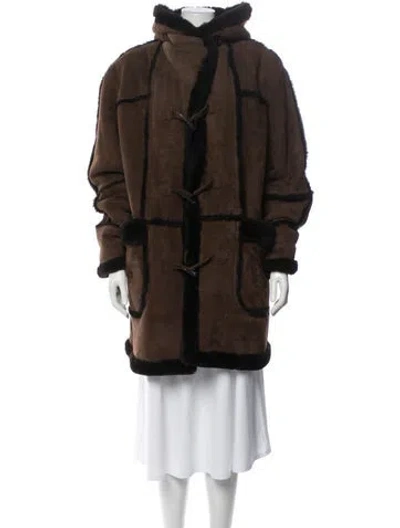 Pre-owned Fantazia Shearling Fur Jacket In Brown