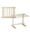 Fante’s Collapsible Pasta Drying Rack, Made In Italy, Wood, 13.36" X 11.5", The Italian Market Original Sinc In Tan
