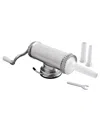 Fante’s Fantes Sausage Maker With Suction Base And 3 Nozzles, 2.2 Pound Capacity, The Italian Market Origina In Silver