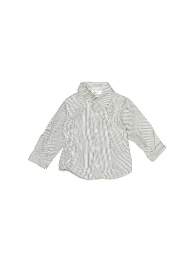 Pre-owned Fao Schwarz Babies' Long Sleeve Button Down Shirt In Gray