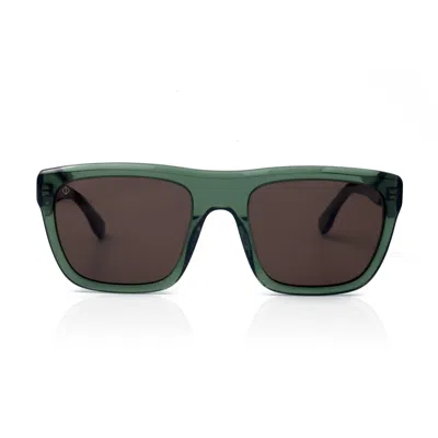 Faos Concept Men's Delos In Crystal Green With Stone Brown Lenses