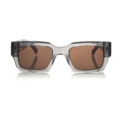 Faos Concept Men's Naxos In Crystal Grey With Stone Brown Lenses In Gray