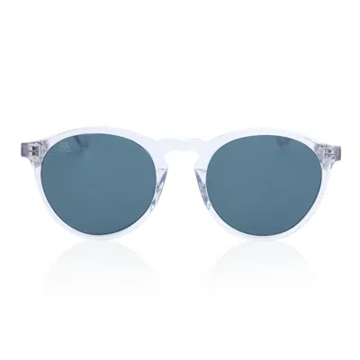 Faos Concept Men's Neutrals Monaco In Crystal White With Aegean Blue Lenses In Multi