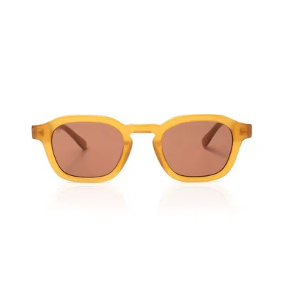 Faos Concept Men's Orange Sikinos In Electrum Amber With Maroon Lenses