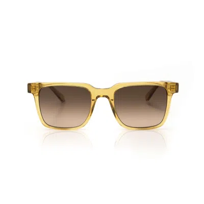 Faos Concept Men's Yellow Andros In Golden Crystal With Sunset Brown Lenses