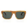 Faos Concept Men's Yellow / Orange Delos In Marble Amber With Algae Green Lenses
