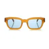 Faos Concept Men's Yellow / Orange Kalymnos In Electrum Amber With Kyano Blue Lenses