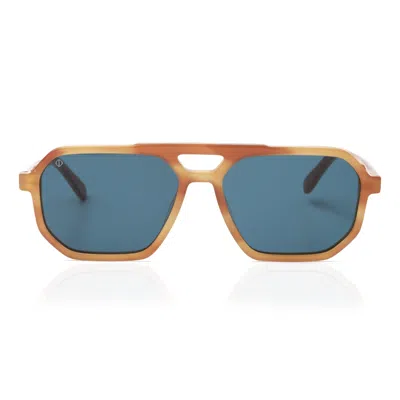 Faos Concept Men's Yellow / Orange Kythnos In Marble Amber With Aegean Blue Lenses
