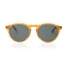 Faos Concept Men's Yellow / Orange Tinos In Electrum Amber With Algae Green Lenses