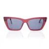 Faos Concept Women's Corfu In Crystal Red With Shade Grey Lenses