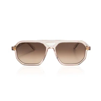 Faos Concept Women's Kythnos In Crystal Pink With Sunset Brown Lenses