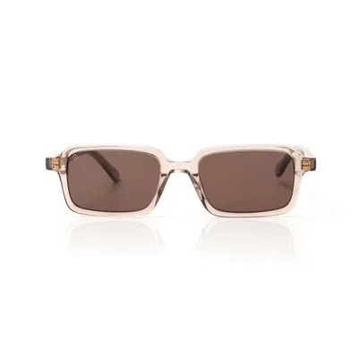 Faos Concept Women's Neutrals Keros In Crystal Beige With Stone Brown Lenses