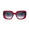 Faos Concept Women's Rhodes In Crystal Red With Sunset Grey Lenses