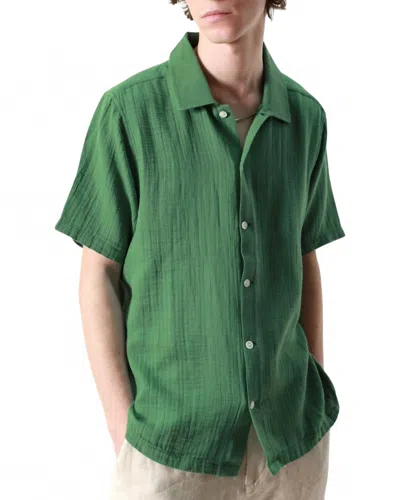 Far Afield Busey Double Cloth Shirt In Tropical Green