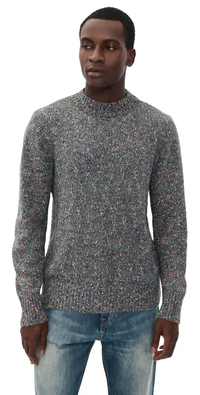 Far Afield Dieter Knit Sweater Grey/multi Fleck