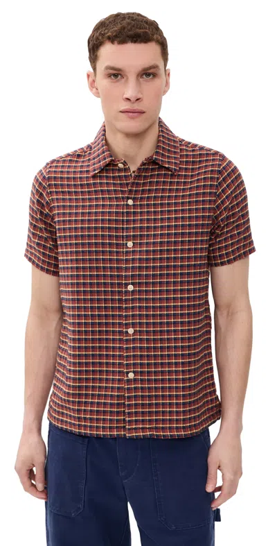 Far Afield Dobby Check Busy Shirt Red/multi