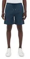 Far Afield Herringbone Twill House Shorts Navy Iris In Navy Iris