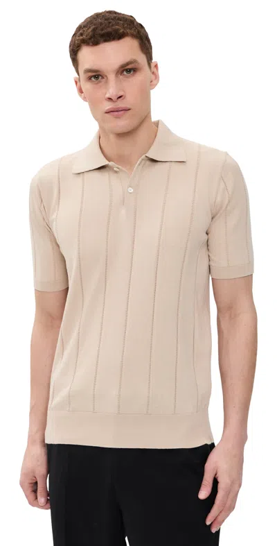 Far Afield Jacobs Knitted Polo Sand