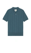 Far Afield Jacobs Short Sleeve Polo In Slate