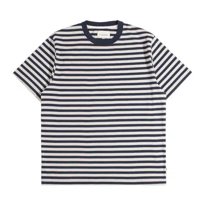 Far Afield Men's Blue Ringer Stripe T-shirt - Navy
