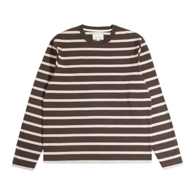 Far Afield Men's Breton Stripe T-shirt - Brown
