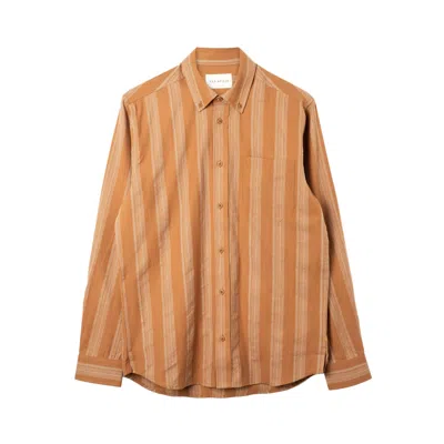 Far Afield Men's Brown Asper Stripe Shirt