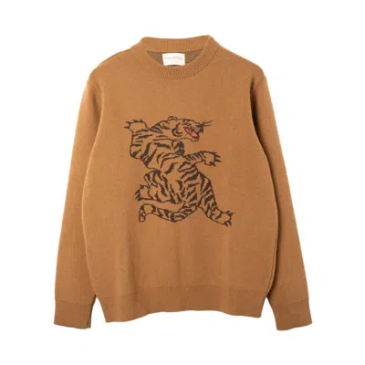 Far Afield Men's Brown Bagh Motif Jumper