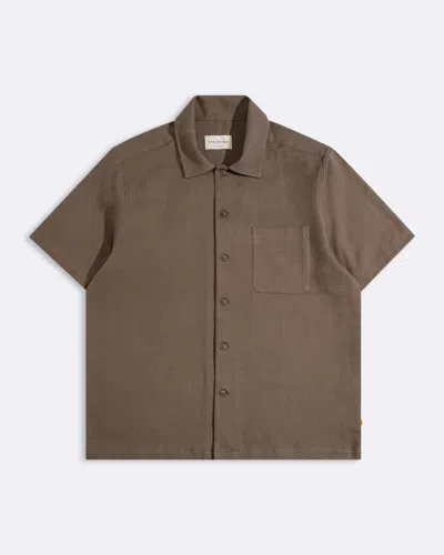 Far Afield Men's Brown Busey Micro-dobby Shirt