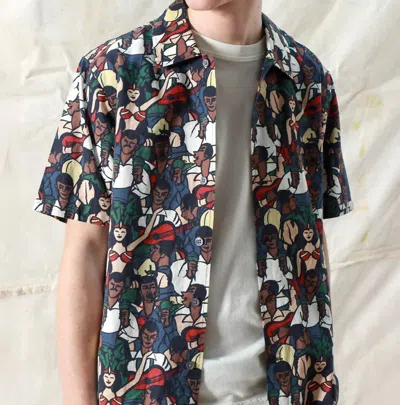Far Afield Men's Carnival Print Busey Short Sleeve Shirt In Multi