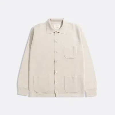 Far Afield Men's Station Button Front Cardigan In Beige In Multi