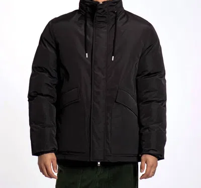 Far Afield Sander Long Sleeve Puffer Jacket In Meteorite Black In Multi