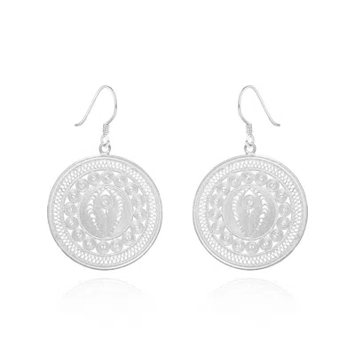 Far East Jewelry Women's Handcrafted Silver Drum Rhythm Earrings