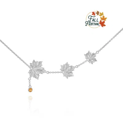 Far East Jewelry Women's Silver / Yellow Handcrafted Silver & Crystal Autumn Melody Necklace In Multi