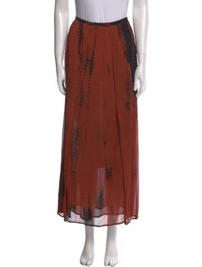 Pre-owned Fara Floral Print Midi Length Skirt In Multi