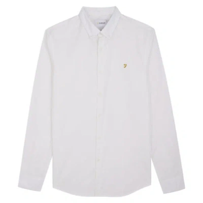 Farah Brewer Long Sleeve Shirt In White