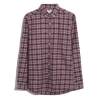 FARAH F4WFC042 FRASER CHECK LS SHIRT IN CLAY RED