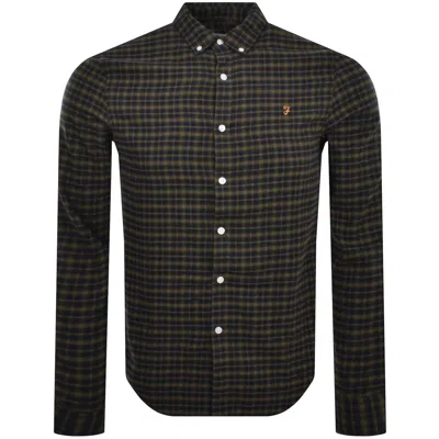 Farah Vintage Alban Long Sleeve Shirt Navy