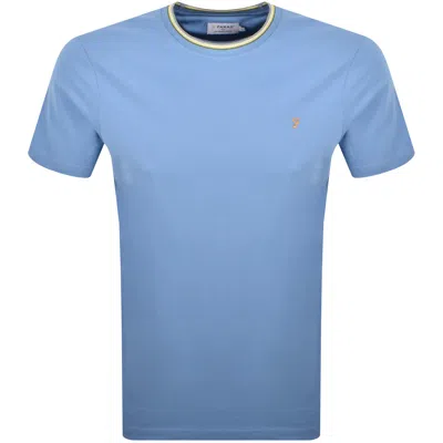 Farah Vintage Alvin Tipped T Shirt Bue In Blue