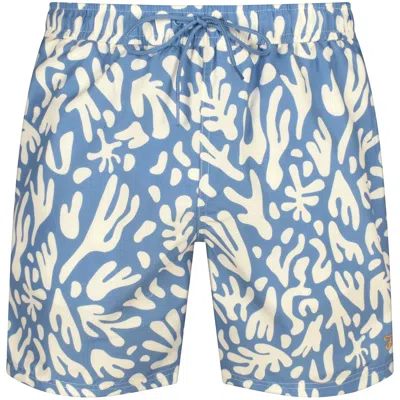 Farah Vintage Colbert Reef Swim Shorts Blue
